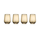 Core Home Harvest-Coloured Stemless Wine Glass Set, 4-pk
