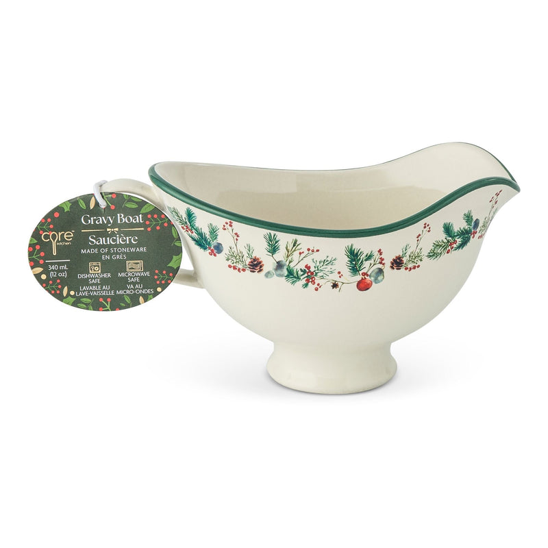 Core Home Winter Berry Gravy Boat, 9.9-cm, Dishwasher Safe K8