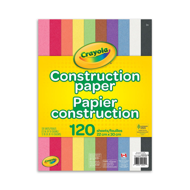 Crayola Construction Paper, 120 Count, Multicolour Y0