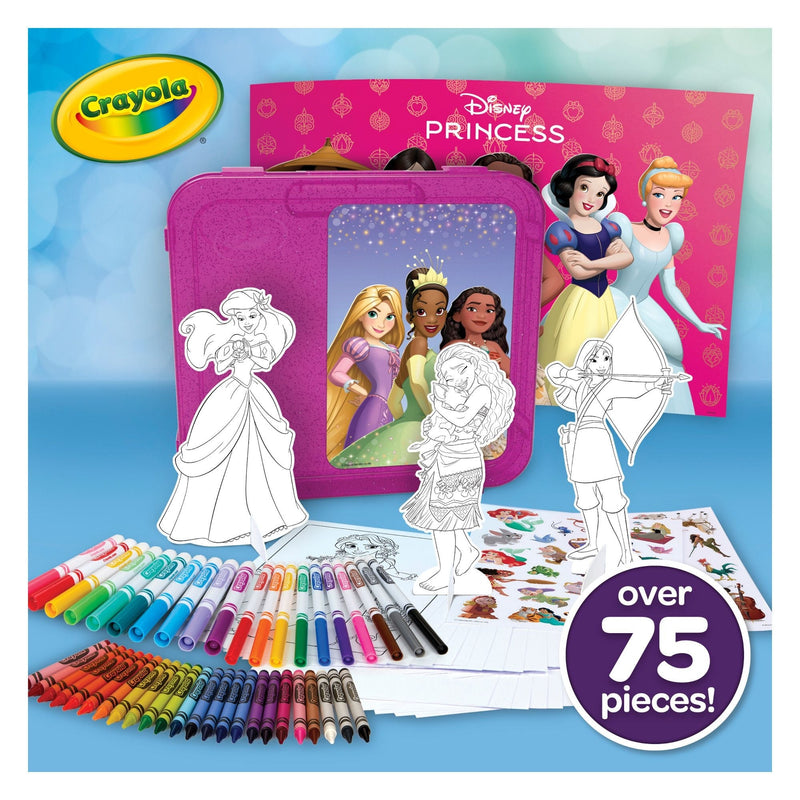 Crayola Disney Princess Art Case, Arts & Crafts Kit for Kids, 79-pc, Ages 5+ J9