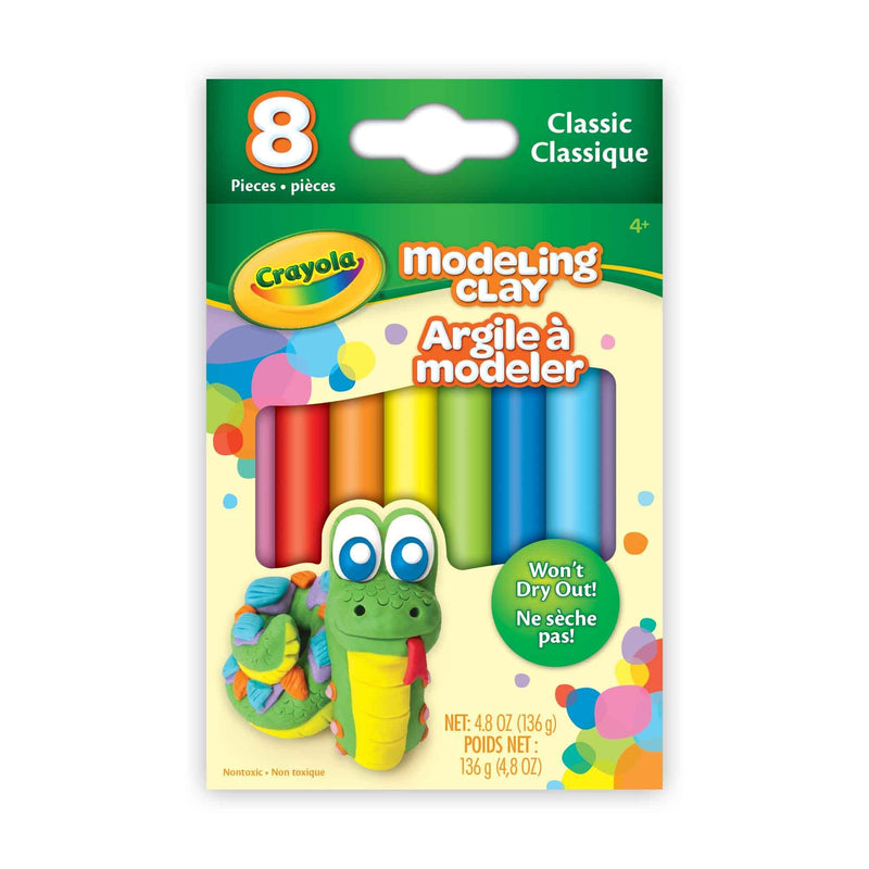 Crayola Modeling Clay, Multi-Coloured, 8-pk, Ages 4+, for Arts & Crafts/Birthday Favour U8