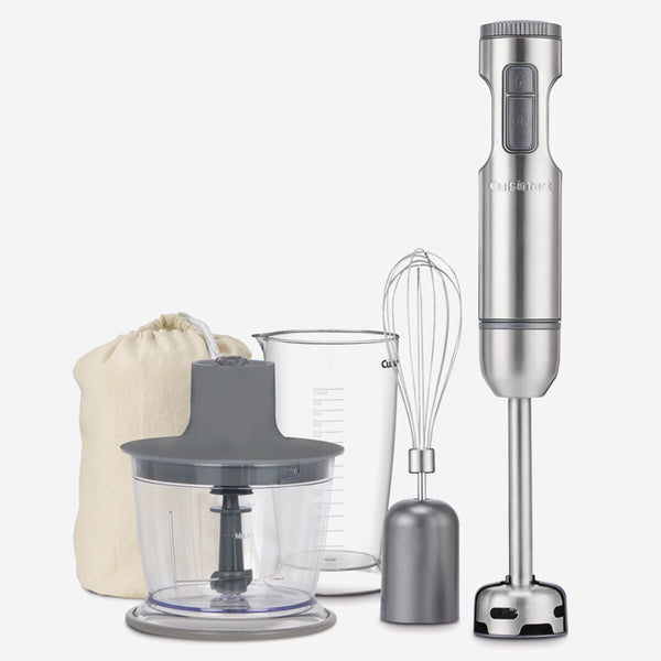 Cuisinart SmartStick 2-Speed Corded Hand Blender with Chopper & Whisk Attachments, Stainless Steel Z5