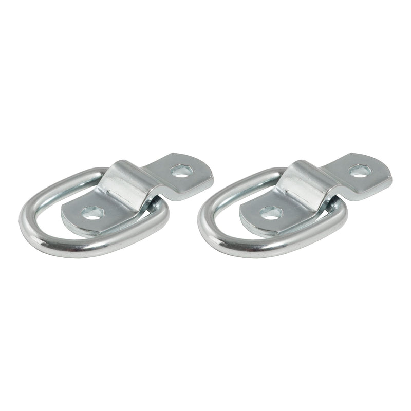 CURT 1-in x 1-1/4-in Surface-Mounted Tie-Down D-Rings, 1200-lb, 2-pk U0