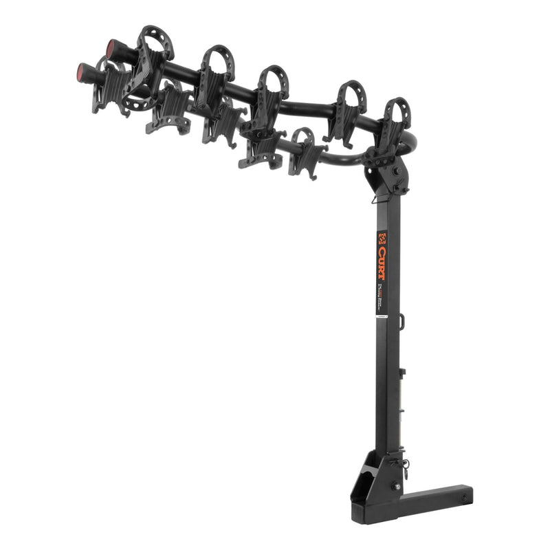 CURT 18065 Premium 5-Bike Two Arm Hitch Mount Bike Rack, Fits 2-in Receiver, Black D6