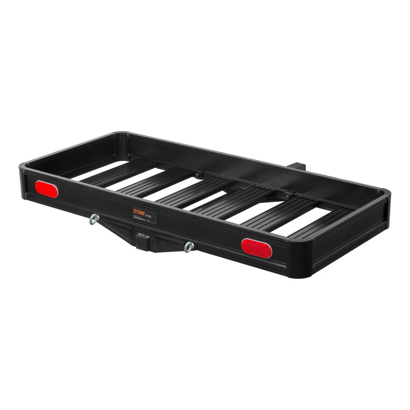 CURT 18113 Aluminum Hitch Mount Basket-Style Cargo Carrier, Fits 2-in Receivers, 49 x 22-in X3