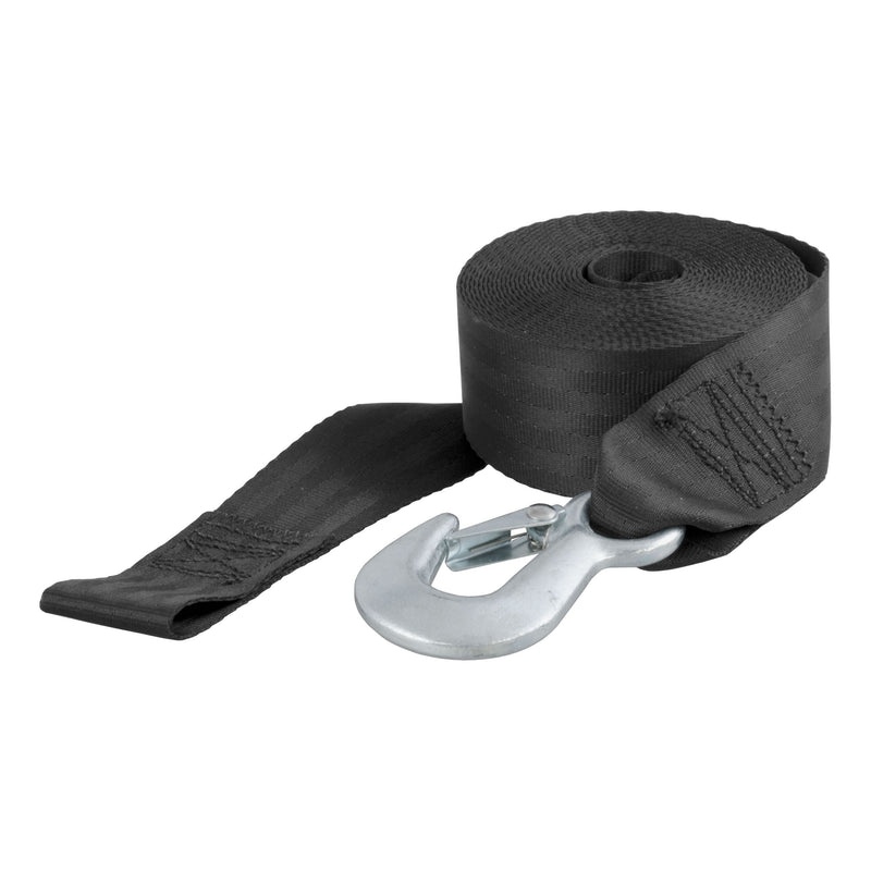 CURT 29451 2-in x 20-ft Nylon Winch Strap with Hook, 4,000-lbs O9