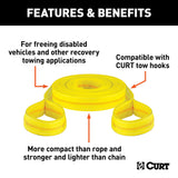 CURT 83066 2-in x 30-ft Tow Strap (9,000-lb, GVW)