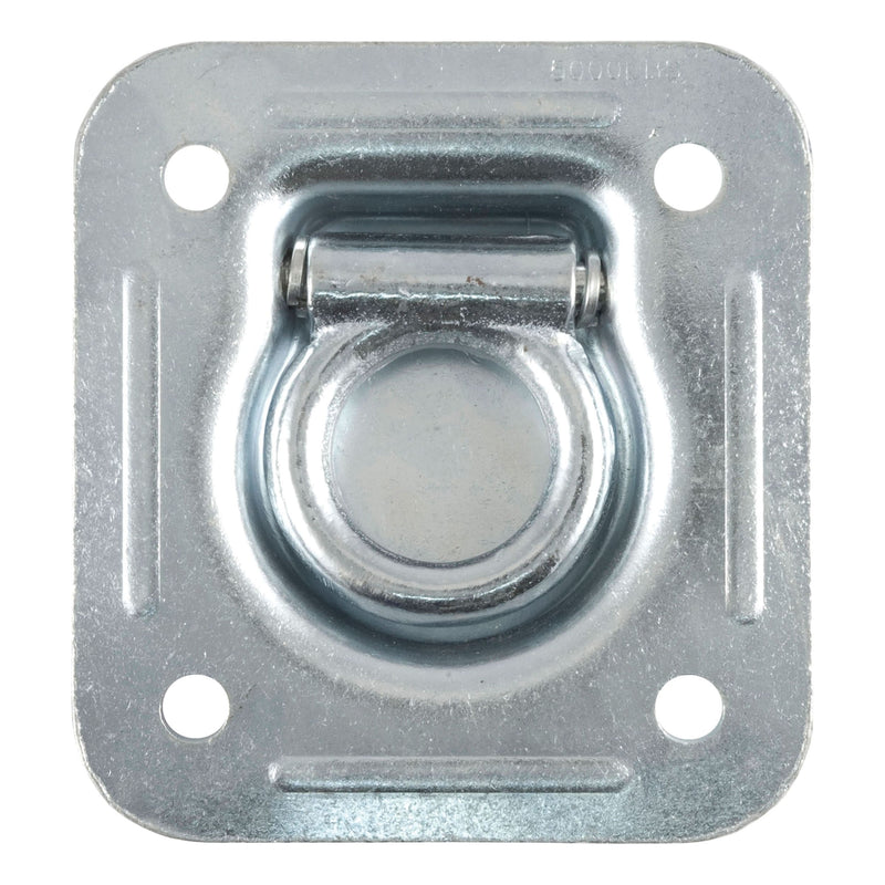 CURT 83600 1-1/2-in x 1-1/2-in Recessed Tie-Down Ring (5000-lb, Clear Zinc) N1