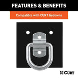 CURT 83607 Tie-Down Anchor Backing Plate, 6-in