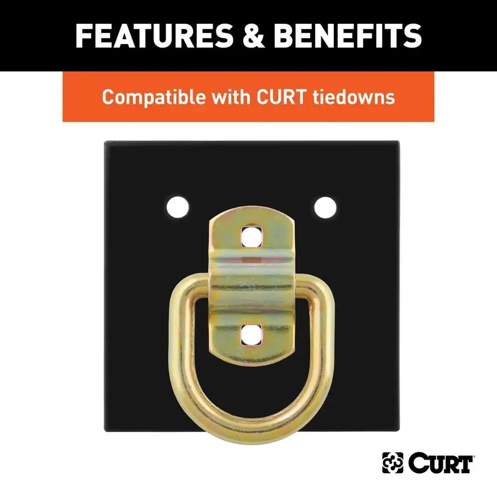 CURT 83607 Tie-Down Anchor Backing Plate, 6-in