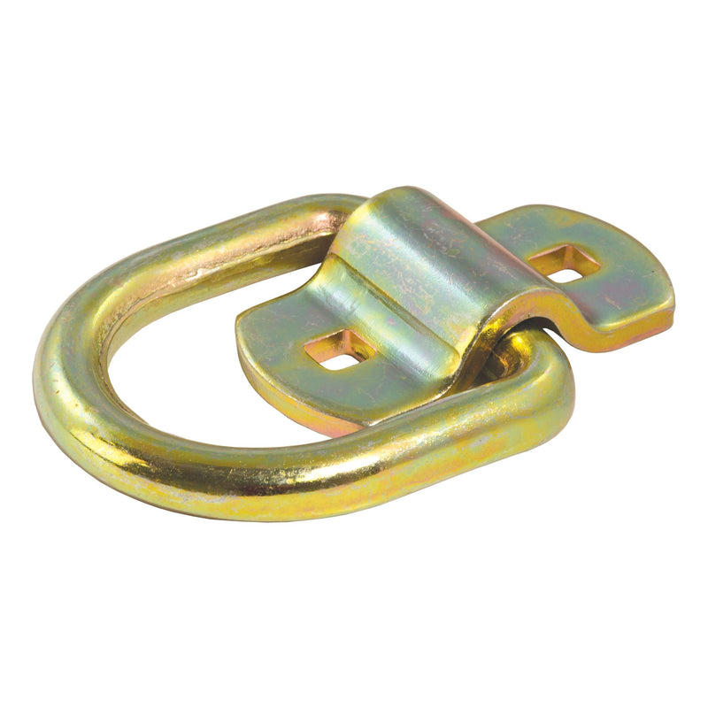 CURT 83740 3-in x 3-in Surface-Mounted Tie-Down D-Ring (3600-lb, Yellow Zinc) H1