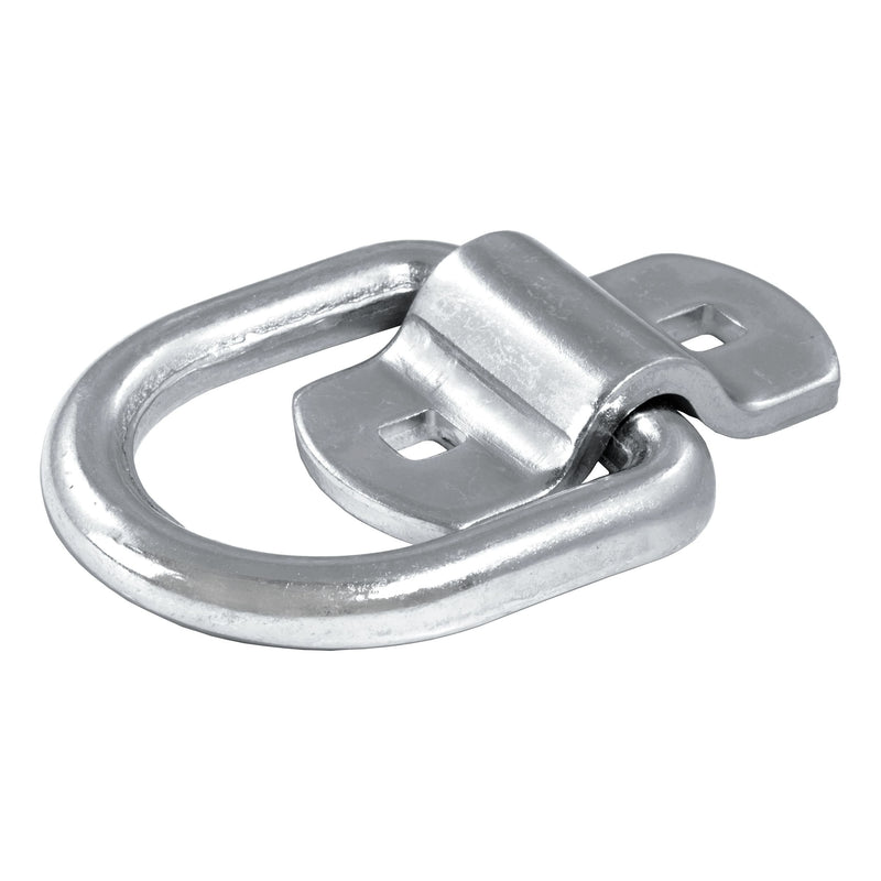 CURT 83742 3-in x 3-in Surface-Mounted Tie-Down D-Ring (3600-lb, Clear Zinc) X3