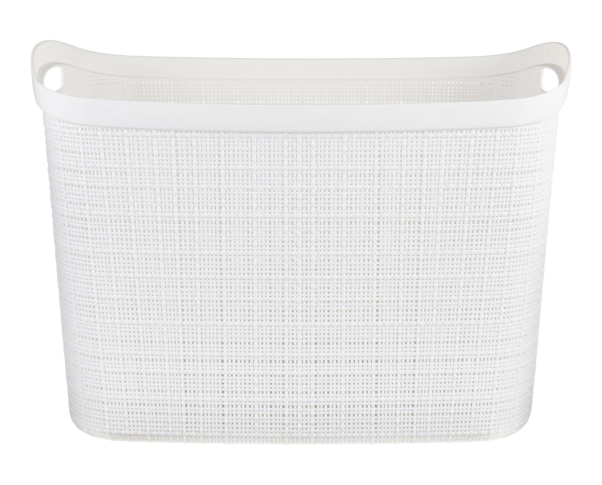 Curver Extra Large Jute Weave Storage Basket, White