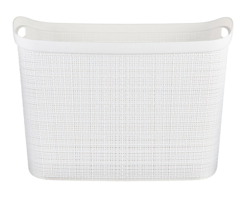 Curver Extra Large Jute Weave Storage Basket, White X7