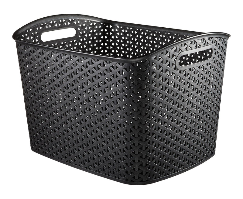 Curver My Style Extra Large Woven Storage Basket, Black J4