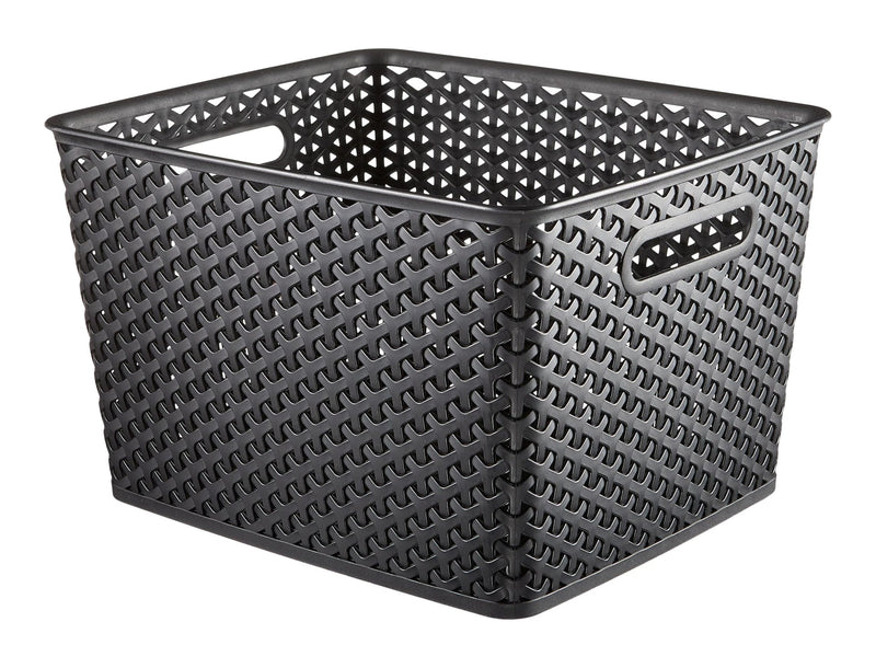 Curver My Style Woven Storage Basket, Large, Black Q9
