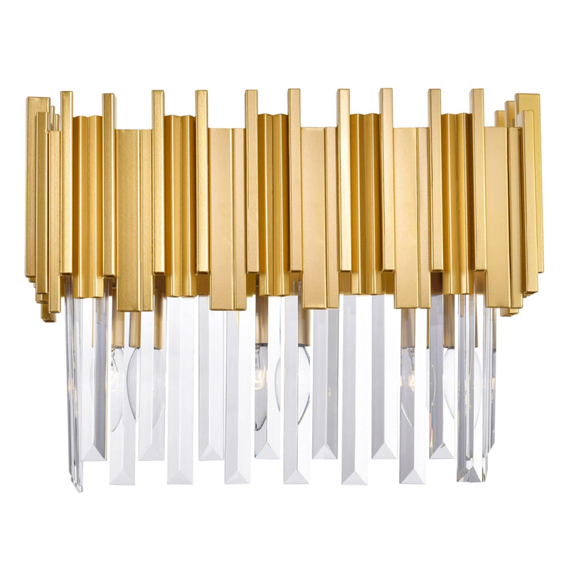 CWI Lighting Deco 3-Light Medallion Gold Vanity Light L8