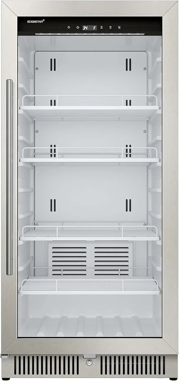 EdgeStar VBM101 22" Wide 10.1 Cu. Ft. Commercial Beverage Merchandiser – Stainless Steel, Temp Alarm, Reversible Door B6