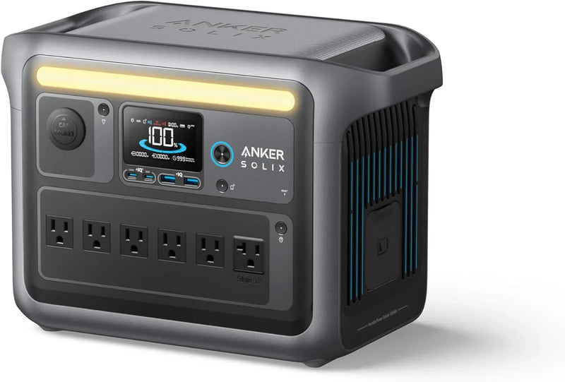 Portable Power Station with 200W Solar Panel, 1800W Solar Generator, 1056wh LFP (LiFePO4) Battery, 6 AC Outlets, Up to 2400W for Home, Power Outages, and Outdoor Camping U3