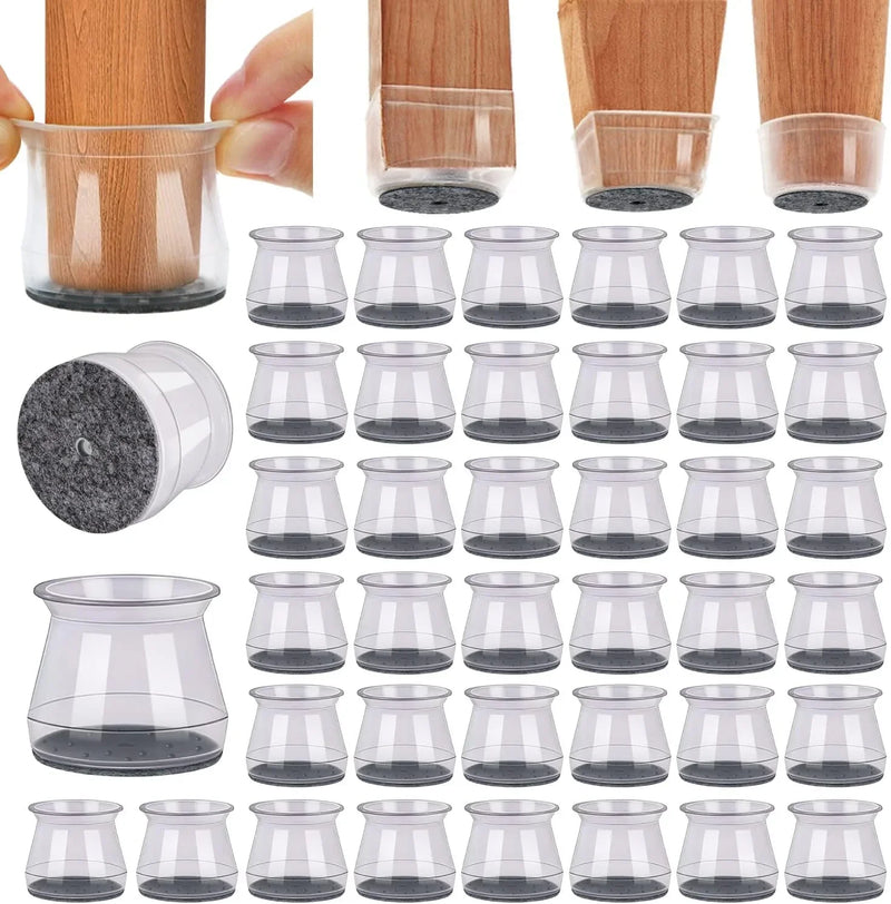 BUMACO 40Pcs Chair Leg Floor Protectors Silicone Covers to Protect Floors R4