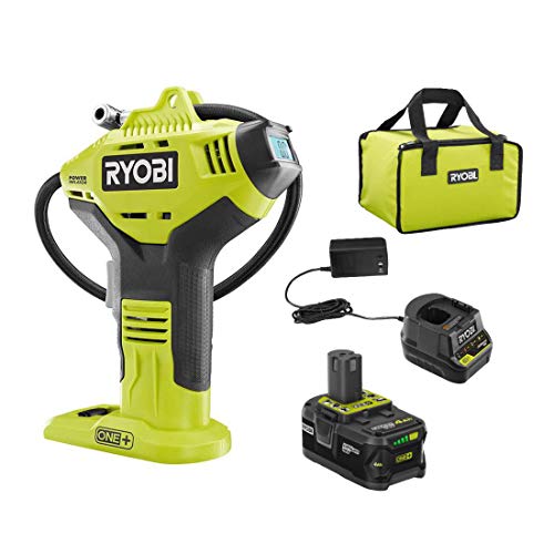 Cordless High Pressure Inflator with Digital Gauge & 18V Lithium-Ion Battery, Portable Tire & Sports Equipment Pump L9