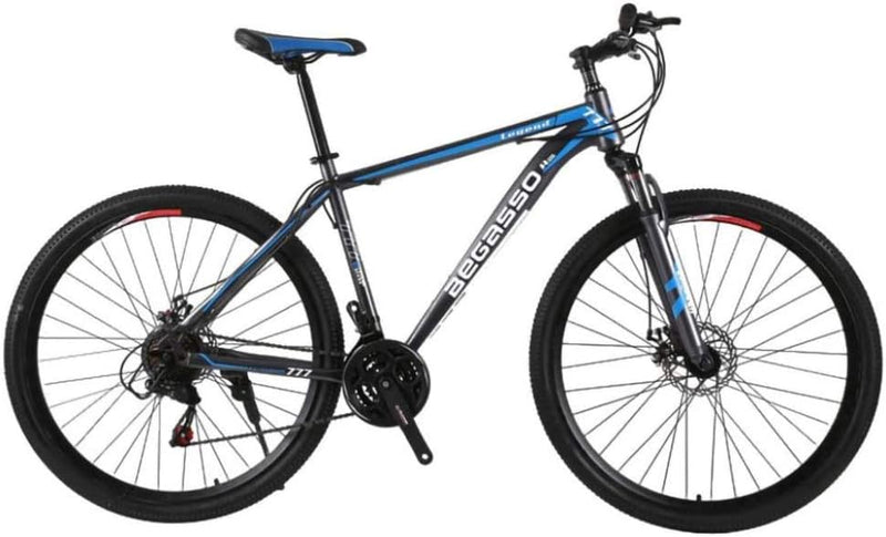 21-Speed Men's Mountain Bike Double Disc Brake 29 Inches All-Terrain City Bikes Adults Only Outdoor Cycling Hard Tail Front Suspension,C N9