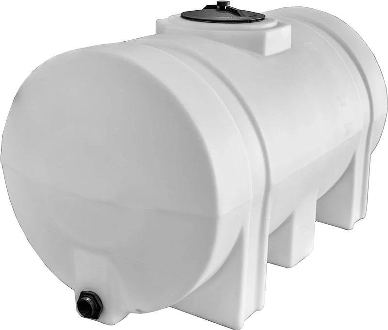 Horizontal Polyethylene Reservoir Water Tank with Legs, 550 Gallon, Made in the USA, Poly Tank for Water and Non-Flammable Liquids, Rust and Corrosion Proof E1