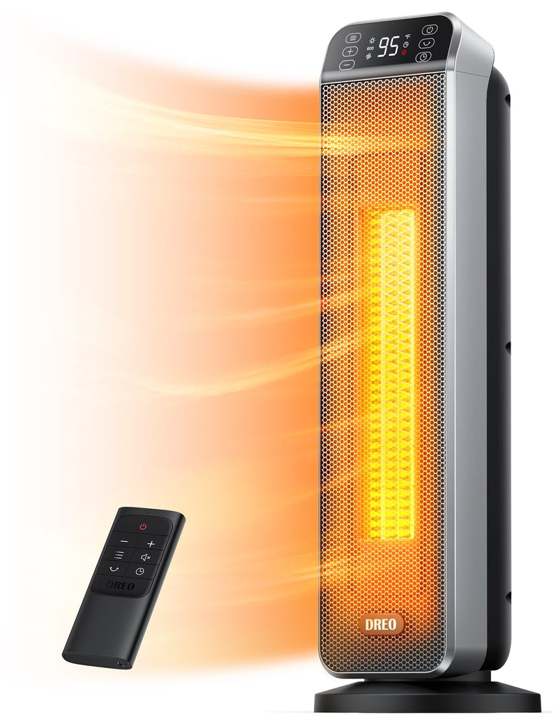 Dreo Space Heater for Inside, Electric Heater for Home with Remote, 24 in 11ft/s Fast Quiet Heating, 3 Modes, Safe Energy Efficient Heaters for... I1