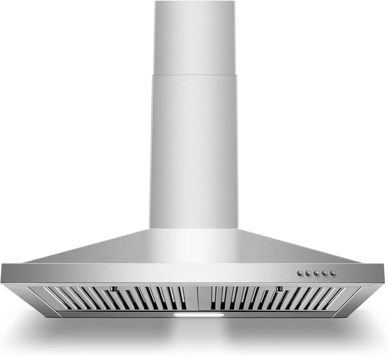 30-inch Wall Mount Range Hood 450CFM - Stainless Steel Kitchen Vent Hood, Ultra Quiet 55dB, Ducted/Ductless Convertible, 3-Speed + LED Light,... P5