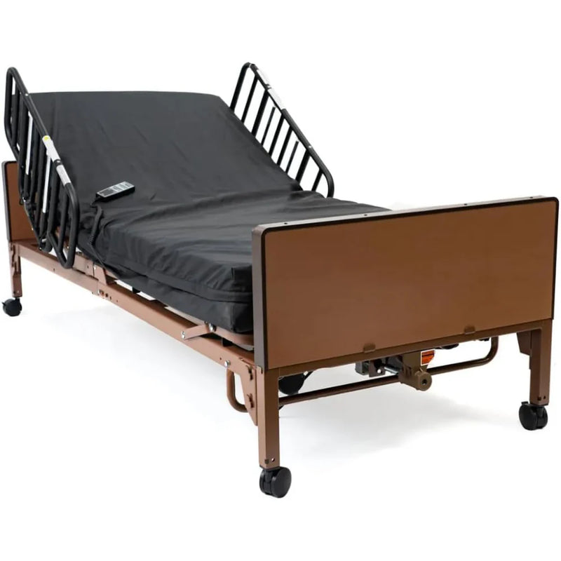 Fully Electric Hospital Bed Set, Foam Mattress, Half Rails L2