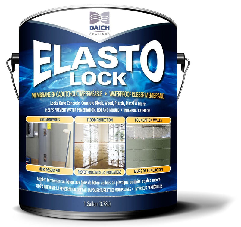 Daich Coatings Elasto-Lock Damp-Proof Rubber Membrane, 3.78-L/1-Gallon Z4