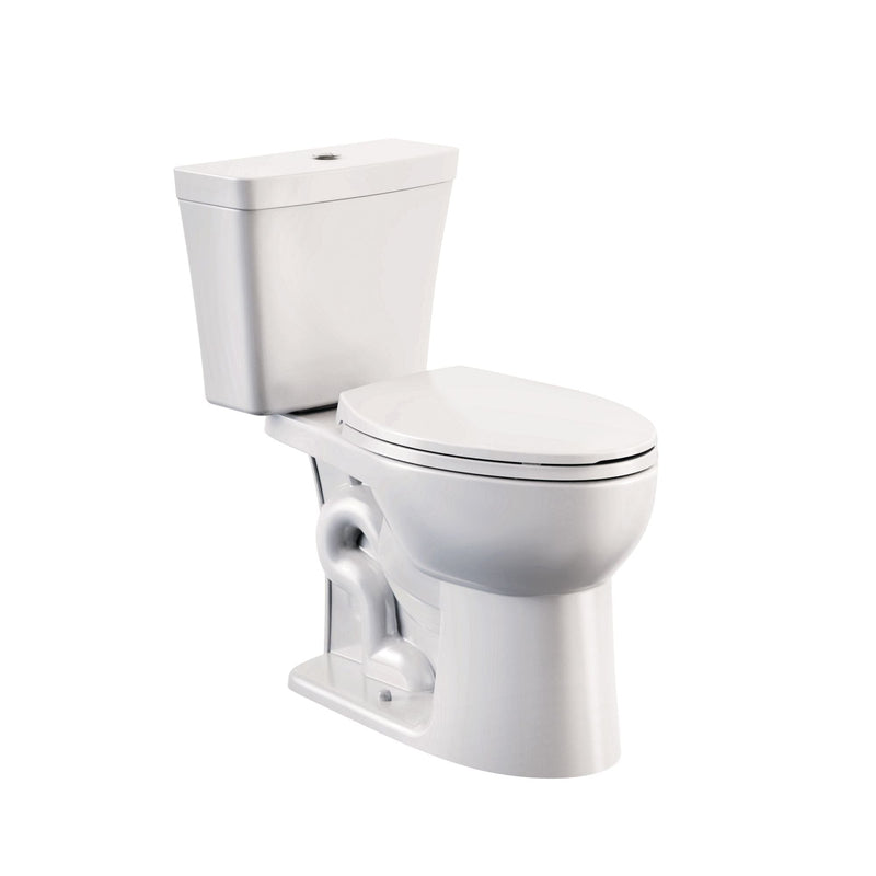 Danze 2-Piece Elongated Toilet Bowl with Soft Close, White, 3.8/4.8-L M5