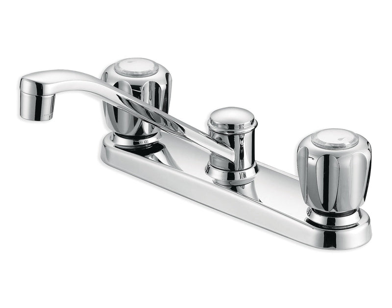 Danze Double Handle Metal Kitchen Faucet, Chrome V3