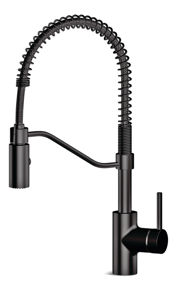 Danze Jasper Single Handle Pull Down Kitchen Faucet, Matte Black F0