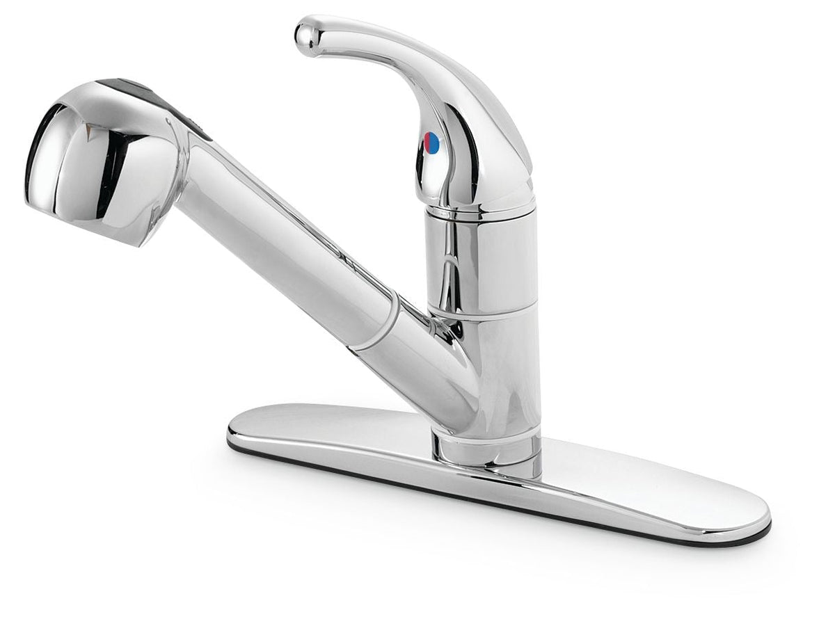 Danze Plymouth Single Handle Pull Out Kitchen Faucet, Chrome