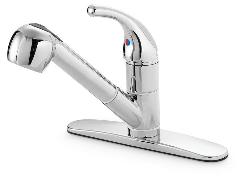 Danze Plymouth Single Handle Pull Out Kitchen Faucet, Chrome N6