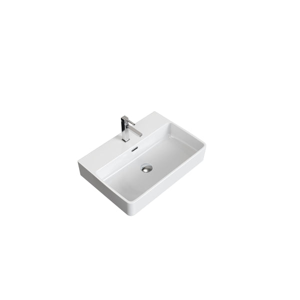 Danze Scratch-Resistant Rectangle Vessel Sink, White, 23.6-in x 16.5-in C6