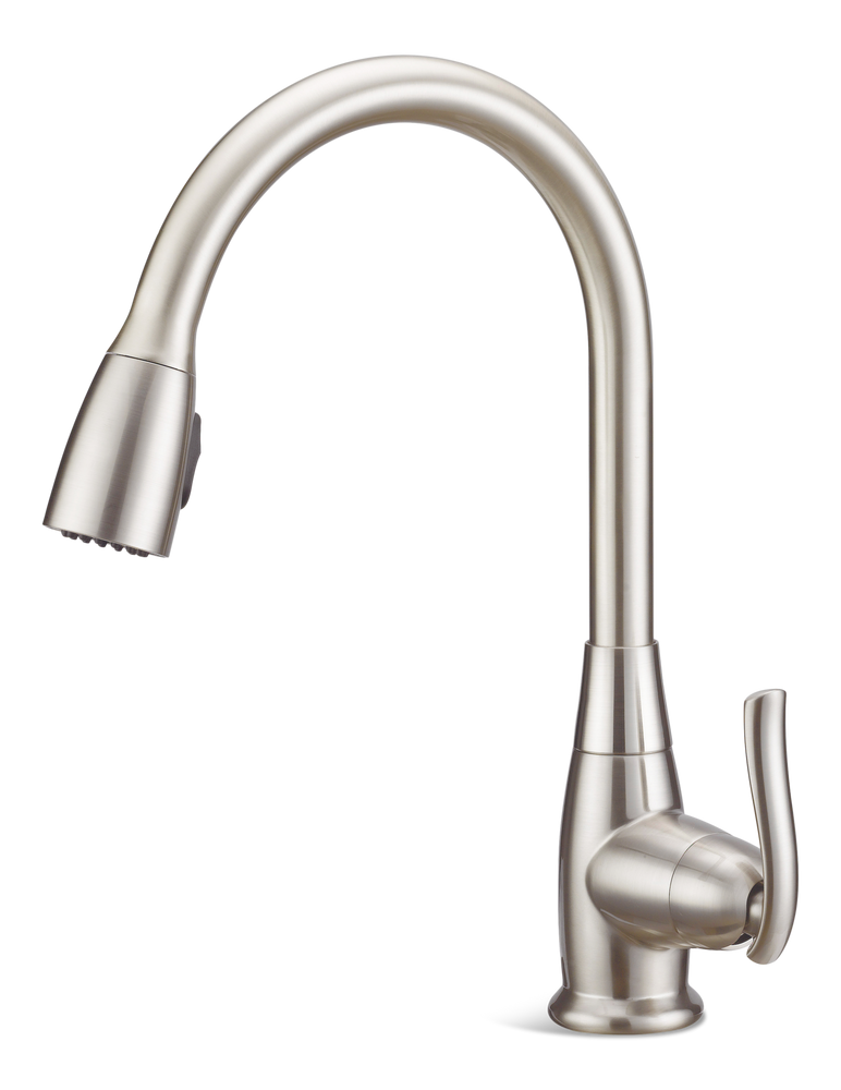 Danze Terrazo Single Handle Pull Down Kitchen Faucet, Stainless Steel G5