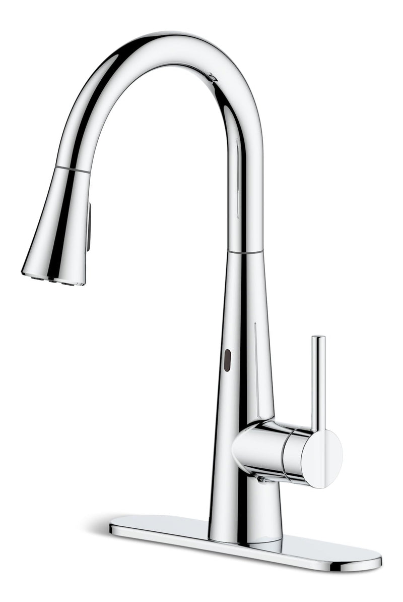 Danze Tronus Dual-Sensor 1-Handle Pull Down Sprayhead Kitchen Faucet, Various Finishes K0