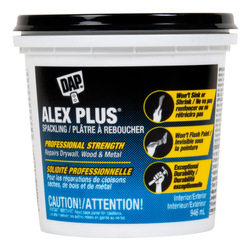 DAP Alex Plus Professional Strength Spackling Tub, 946-ml L6