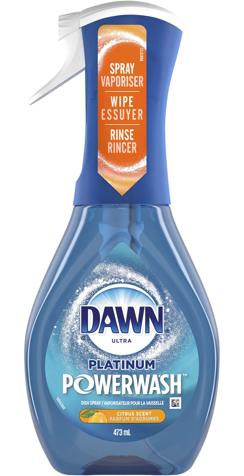 Dawn Ultra Platinum Powerwash Dish Soap Spray, Assorted Scents, 473-mL X5