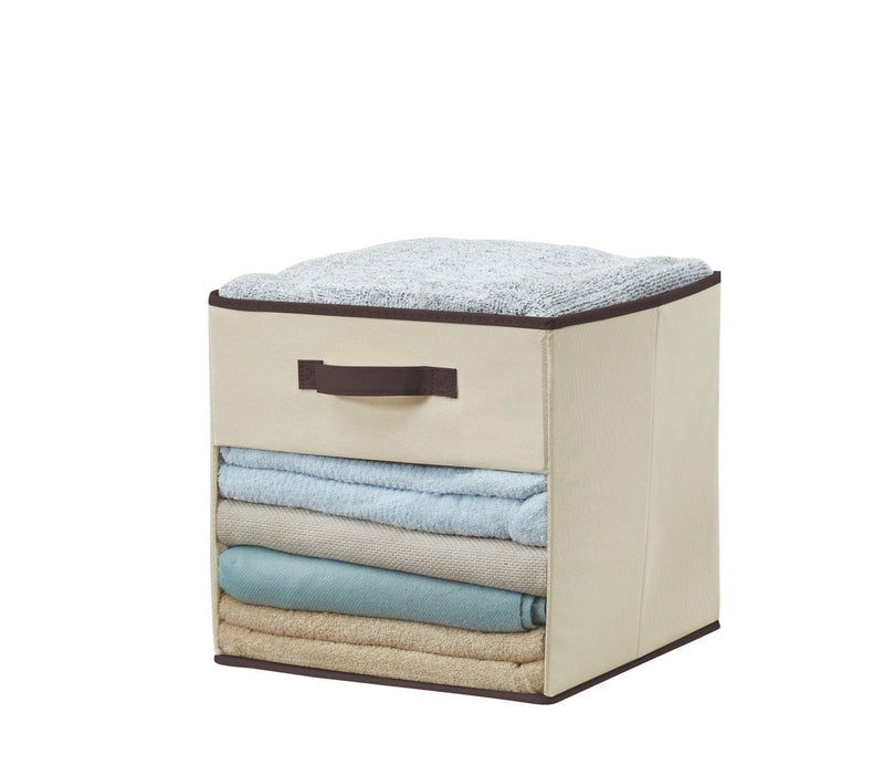 Decomomo Collapsible Transparent Front Cube, 11-in, 6-pk, Beige K1