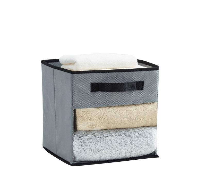 Decomomo Collapsible Transparent Front Cube, 11-in, 6-pk, Grey G1