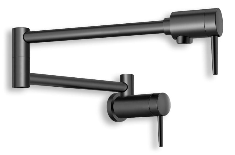 Delta Contemporary Wall Mount Pot Filler, Matte Black H1