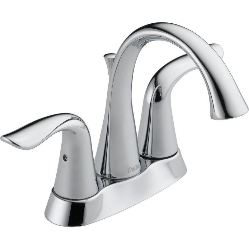 Delta Faucet Lahara Double Handle 4-in Centerset Bathroom Sink Faucet with Pop-up Drain, Assorted Finishes O4