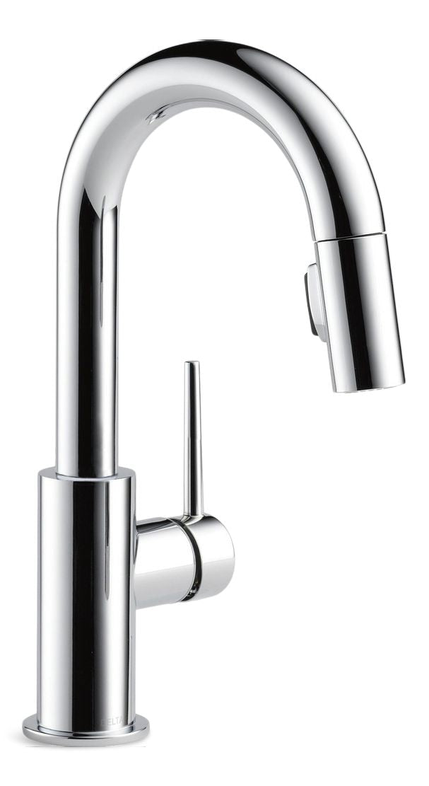 Delta Faucet Trinsic Single Handle High Arc Pull Down Bar/Prep Kitchen Faucet, Assorted Finishes B9