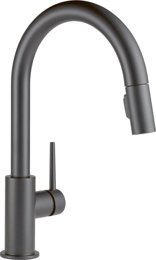 Delta Trinsic Single Handle Pull-Down Kitchen Faucet, Matte Black W8