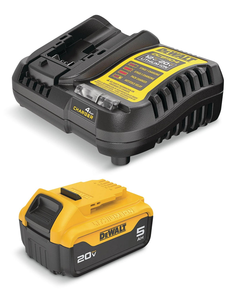 DEWALT 20V MAX 5Ah Battery Starter Kit with LED Indicator L5