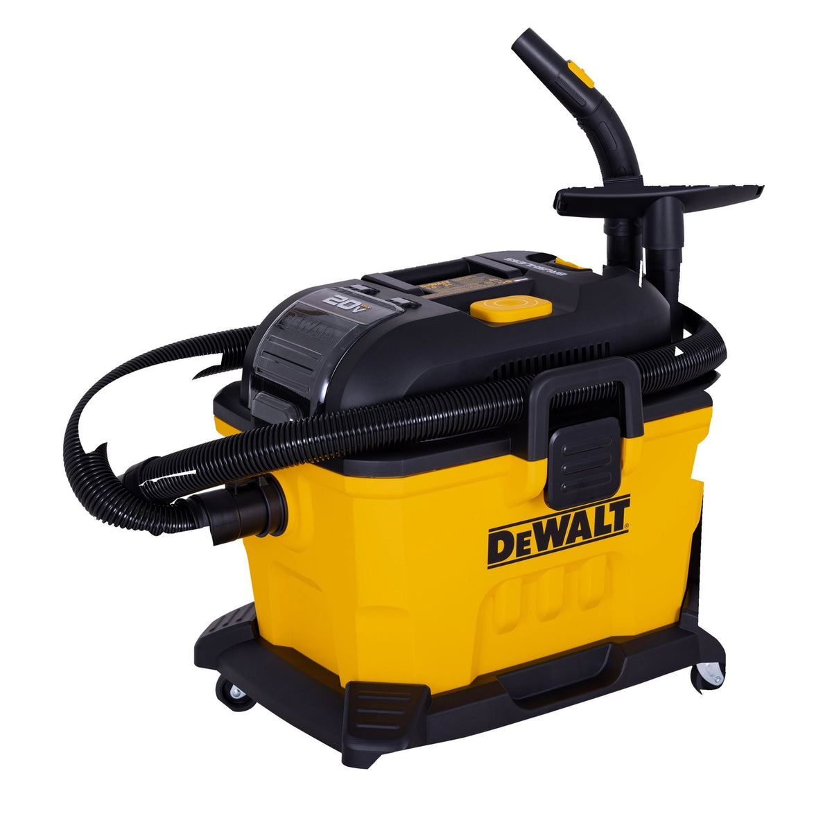 DeWalt AC/DC Poly Dry/Wet Vacuum, Water-Resistant Off/Eco/Max Switch, 34-L