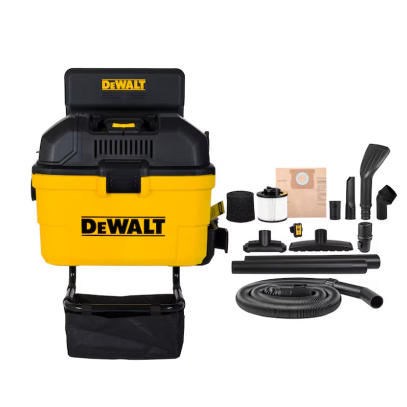 Dewalt DXV06G Wall-Mount Wet/Dry Vacuum with 5 Peak Horsepower Motor, 23-L N2